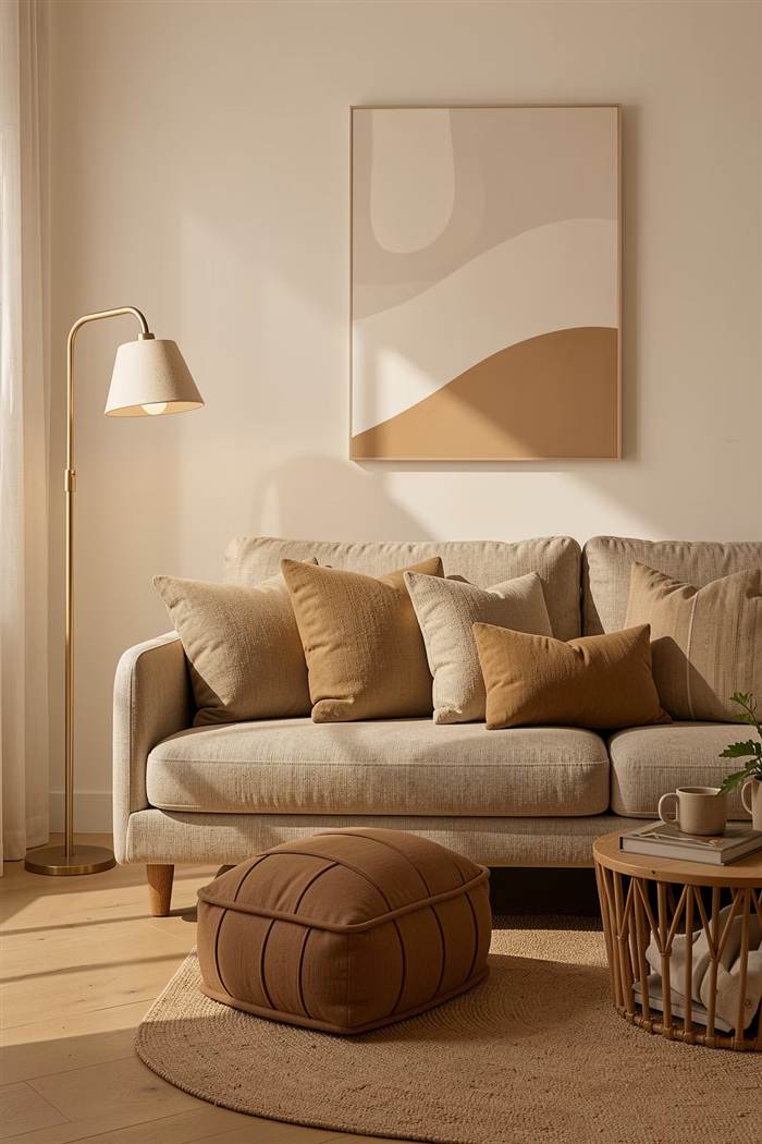 Cushion covers on a sofa